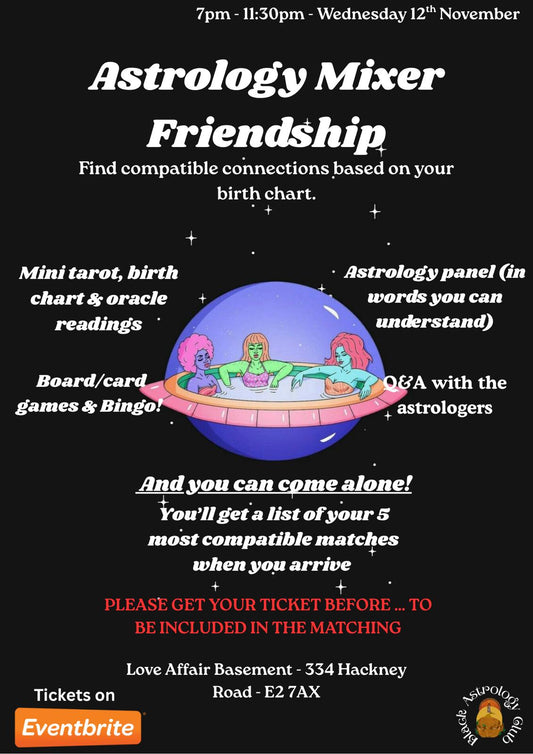 Black Astrology Club Friendship Astro Mixer Readings (Mini Birth Chart or Mini Oracle Card)